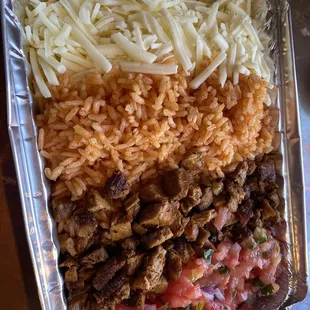 Al pastor burrito bowl with no beans