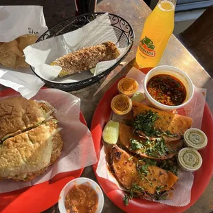 Super proper feast! Feat. Mexican coke and orange Jarritos