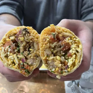 Chicken tinga burrito