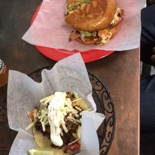 Social torta Cubano and a taco. Forks are necessary to get all the delicious fillings that fall out!