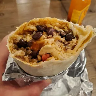 Burrito with chicken