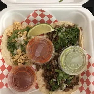 Pollo and Asada Street Tacos