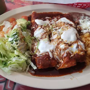 Chicken enchilada dinner