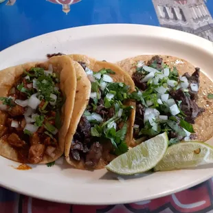 Tacos! Al Pastor and dos asada