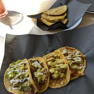 Quesadillas and tacos