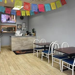 the interior of a mexican restaurant