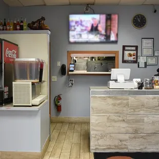 the counter area