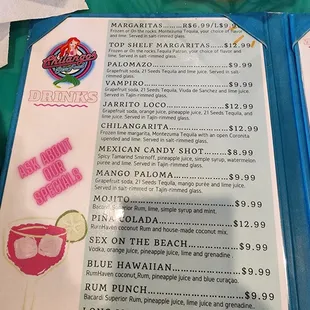 the menu