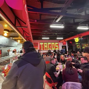 Seating area is a bit small and packed but adds to the vibe