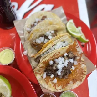 Ribeye special, carne asada, pastor