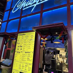 Order counter and menu