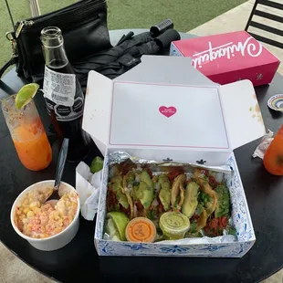 Al Pastor Tacos and Corn in a Cup