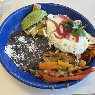 a plate of mexican food