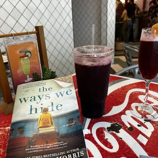 Agua fresca de Jamaica and a Mexi Mimosa (Agua de Jamaica w/Champagne).