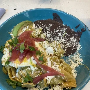 Creamy Green Chilaquiles