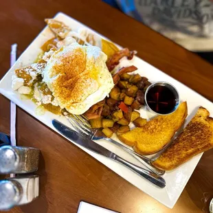 Big Papa Breakfast w/ chilaquiles Verdes