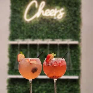two cocktails