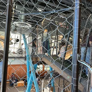Inside climbing structure