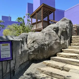 Caution!! Slides and play structures are super hot