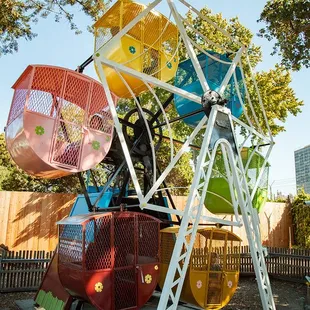 Anansi&apos;s Magic Web, our mini Ferris wheel, got a beautiful, new paint job in October 2023.