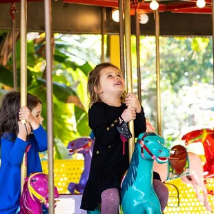 The Flecto Paint Company donated this bright carousel in 1997; it was completely refurbished and rededicated in 2016.