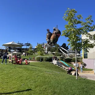 Climbing structures and water play