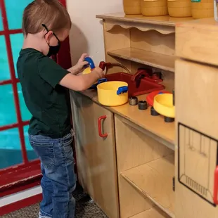Kitchen in the treehouse in the toddler area
