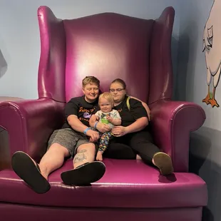One of the areas, a little reading nook with a huge chair!