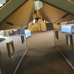 Tunnel of mirrors house to crawl thru