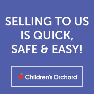 We buy your gently used baby and children's items. Call us for an appointment.
