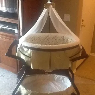 Fisher price bassinet almost new $80. Plays music and womb sounds and rocks on its own