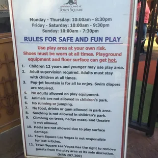 Rules and hours