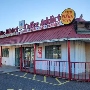 the front of the restaurant