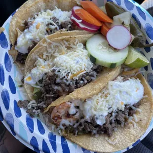 Large Steak &amp; Shrimp Tacos