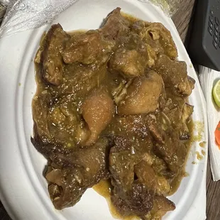 Chicharron en salsa rojas (so good!)