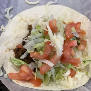 Beef taco