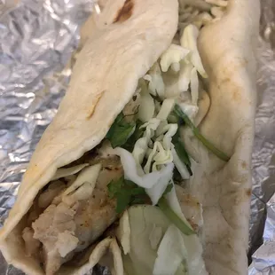 Grilled tilapia taco