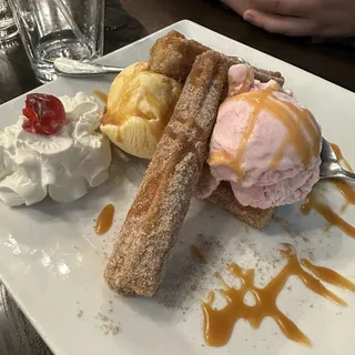 Churros and ice cream