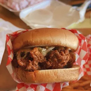 Medium spicy chicken sandwich