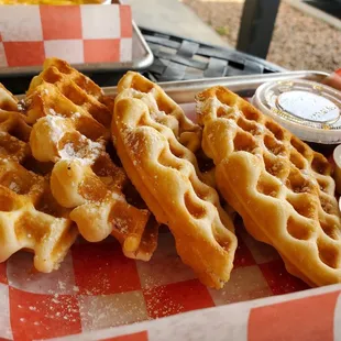 food, waffles