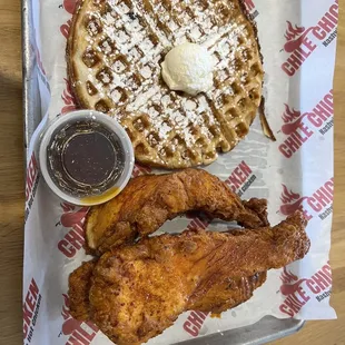 Chicken and waffles