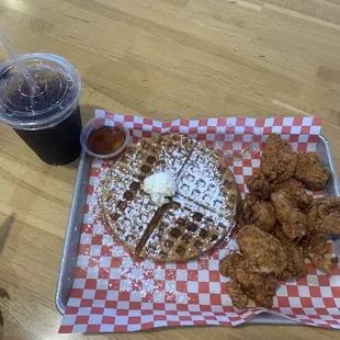 Chicken and waffles