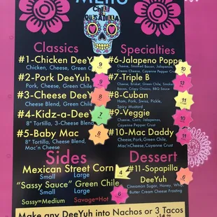 The menu. May 2021. Birria also available on certain day. (Usually weekends) Follow me on IG denjeneats