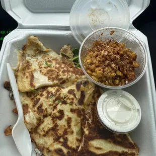Mac and Cheese Quesadilla