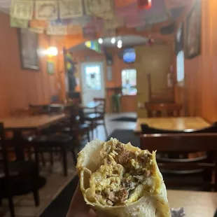 Breakfast burrito chorizo