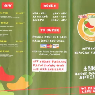 Menu page 2