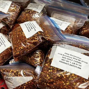 a pile of chili flakes