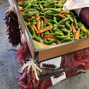 a variety of peppers