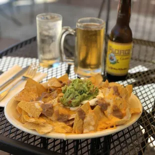 Regular sized Nachos were good with lots of melted cheese