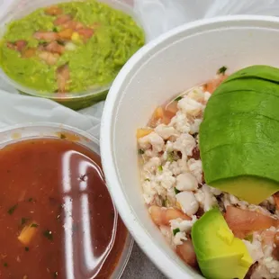 The best ceviche anywhere on island, salsa &amp; guacamole, plus more tortilla chips than any human could eat.